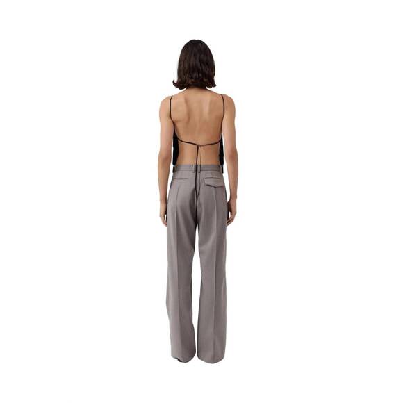 NEW ST. AGNI women's oupa pintuck pants in doe - Picture 2 of 8